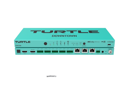 Turtle AV DOWNTOWN. Multi-channel Dolby Atmos and DTS to Dante Encoder