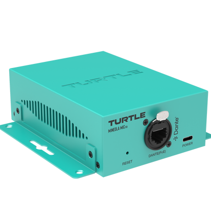Turquoise electronic device with 'Turtle' branding on a white background