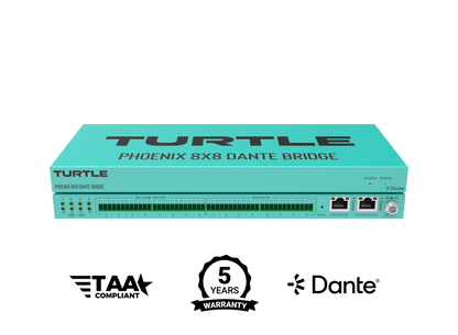 Turtle AV Phoenix 8x8 Dante Audio Bridge