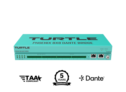 Turtle AV Phoenix 8x8 Dante Audio Bridge