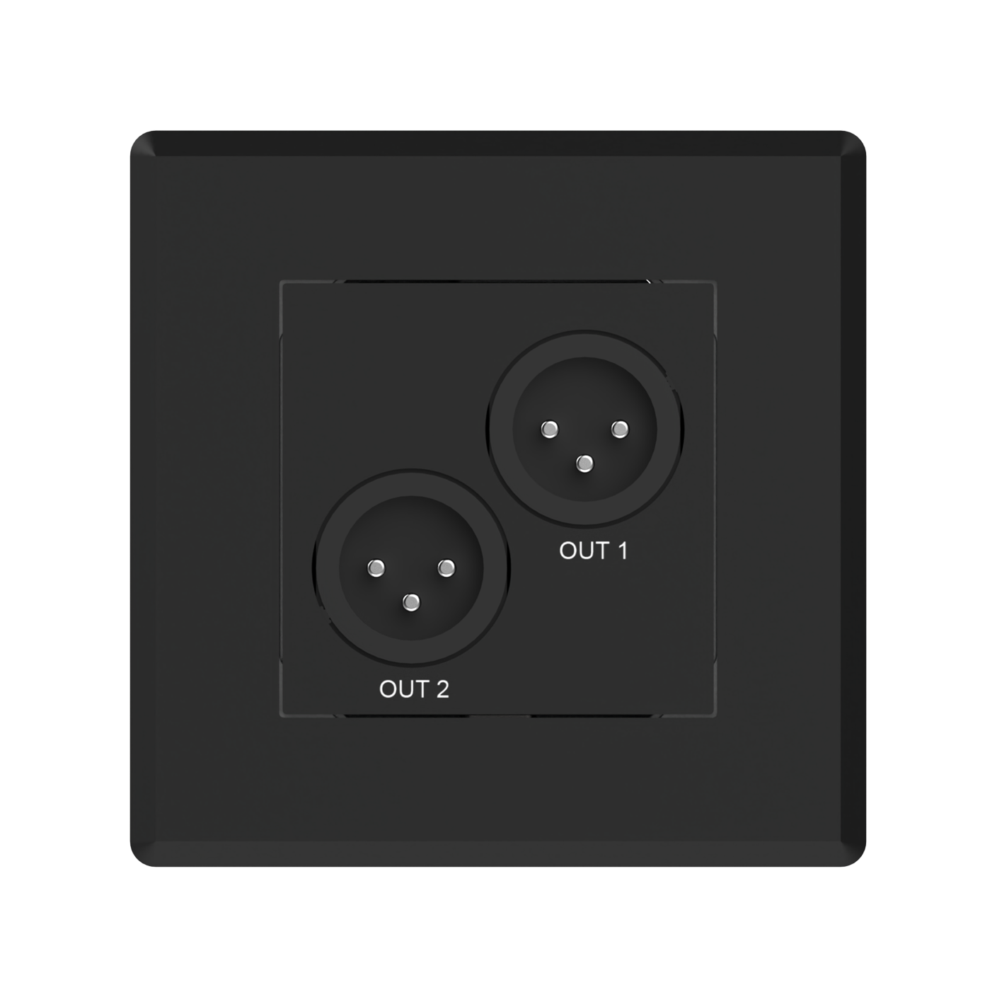 Turtle Dual Dante to Analog XLR Output EU Wall Box Front