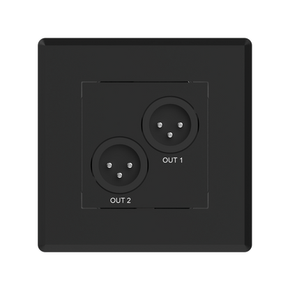 Turtle Dual Dante to Analog XLR Output EU Wall Box Front