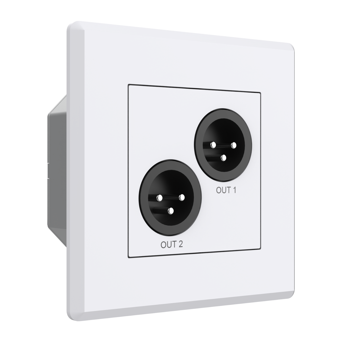 Turtle Dual Dante to Analog XLR Output EU Wall Box