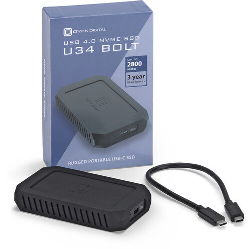 Oyen Digital U34 Bolt USB-C (USB4) Rugged NVMe SSD Box