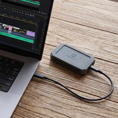 Oyen Digtal U35 Bolt+ USB-C (USB4) Rugged NVMe SSD Connected to Laptop