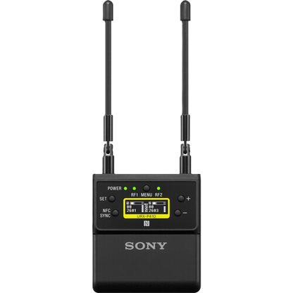 Sony UWP-D12 wireless microphone transmitter on a white background