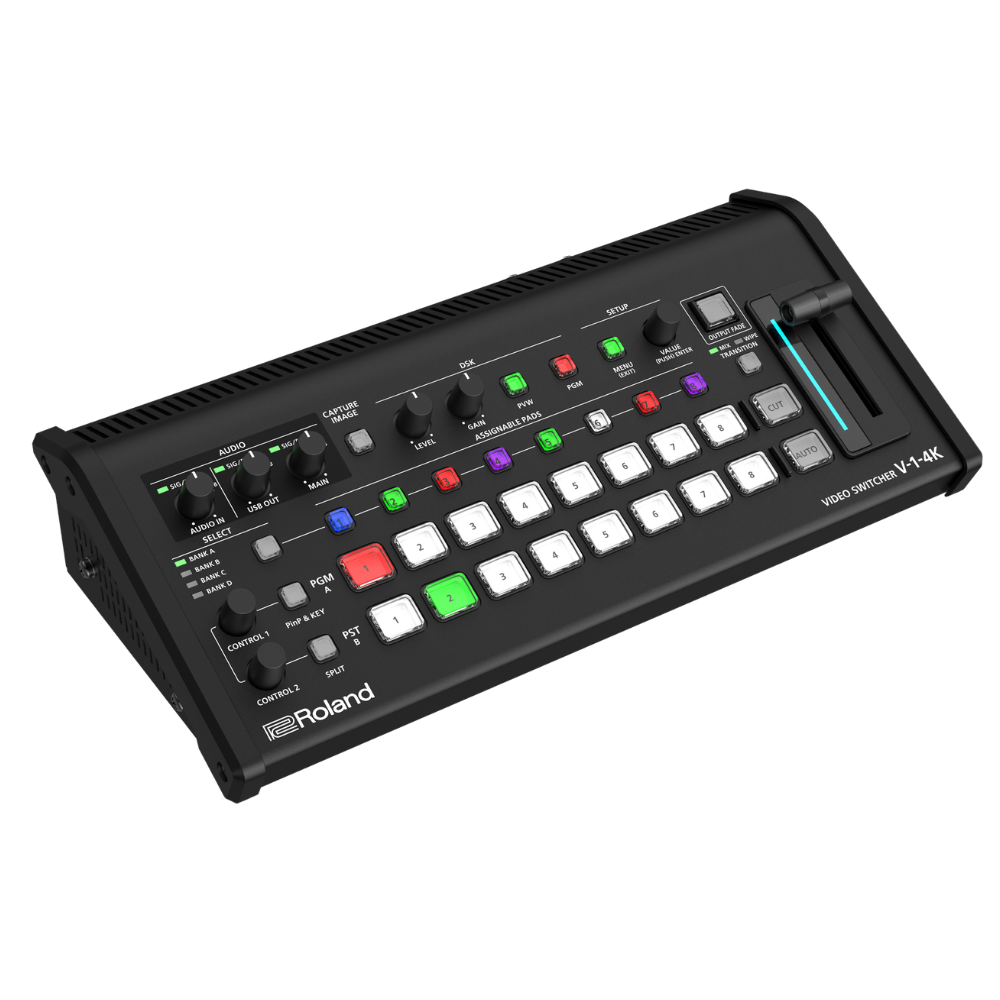 Roland V-1-4K Video Switcher Left Angle