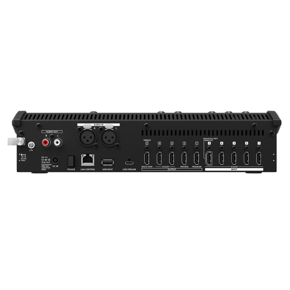 Roland V-1-4K Video Switcher Ports Inputs Back Rear View