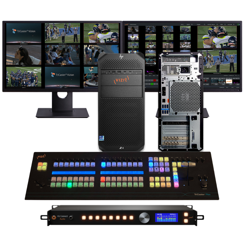 Vizrt Vizion Tower 16 with Flex Control Panel and Viz Connect Audio
