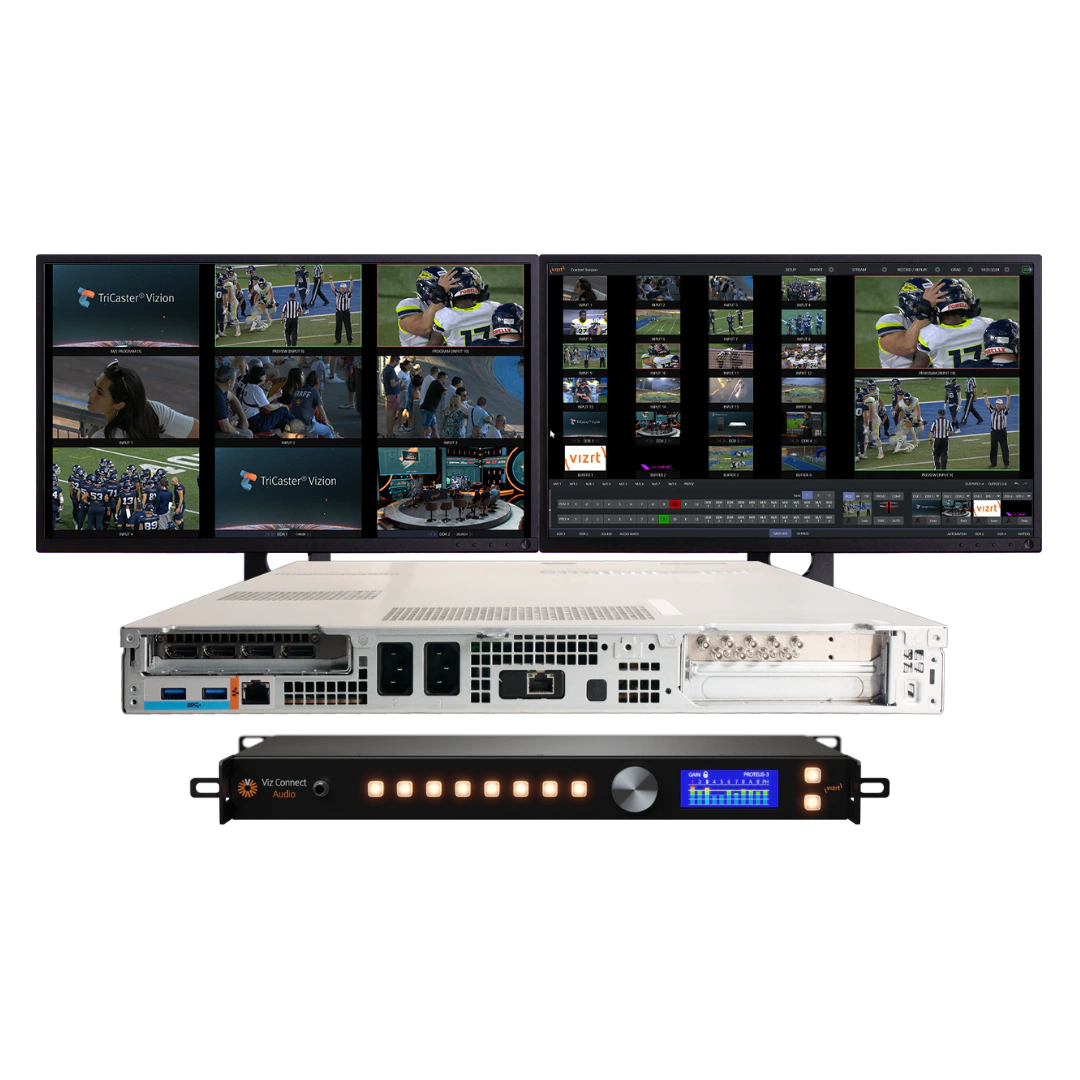 Vizrt TriCaster Vizion Rack 8 SDI I/O and Viz Connect Audio Bundle