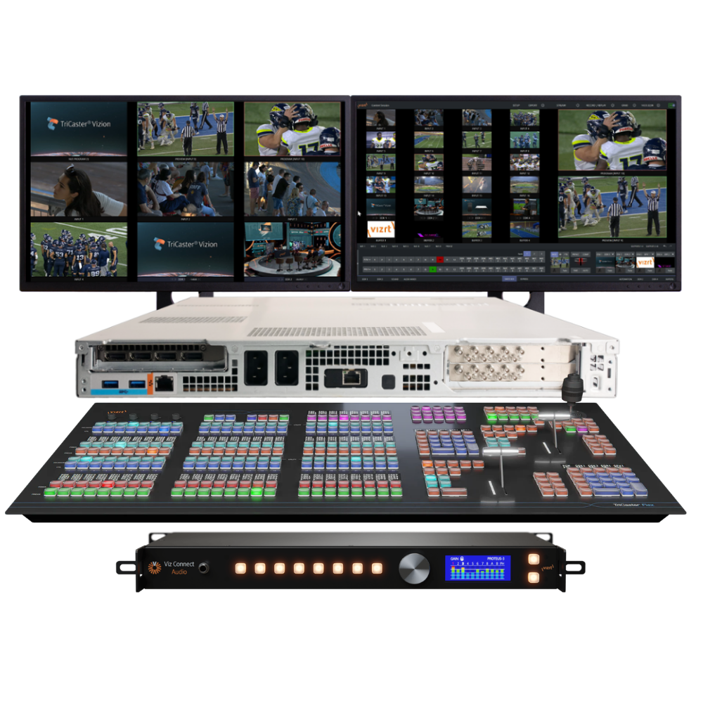 Vizrt Vizion Rack 16 with Flex Dual Control Panel and Viz Connect Audio