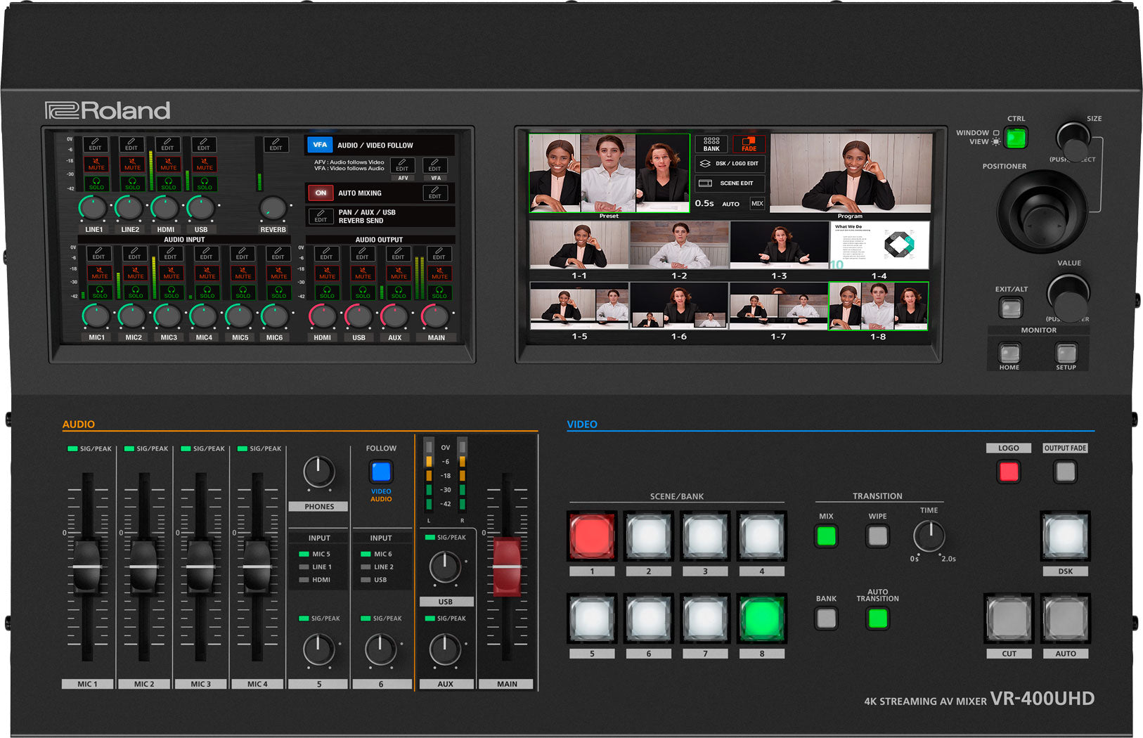 Roland VR-400UHD 4K Direct Streaming AV Mixer - Videoguys