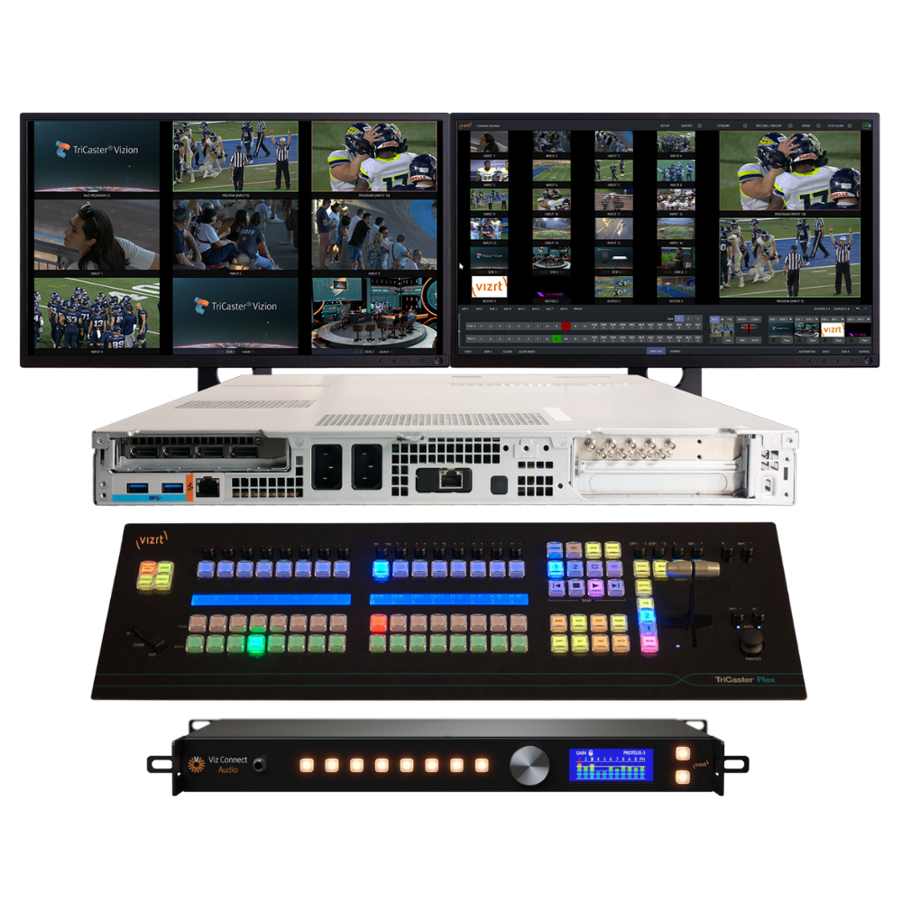 Vizrt Vizion Rack 8 with Flex Control Panel and Viz Connect Audio