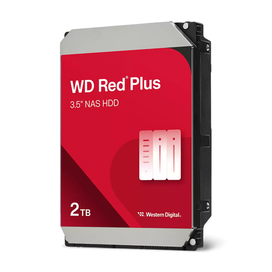 Western Digital WD Red Pro 2TB NAS hard drive on a white background
