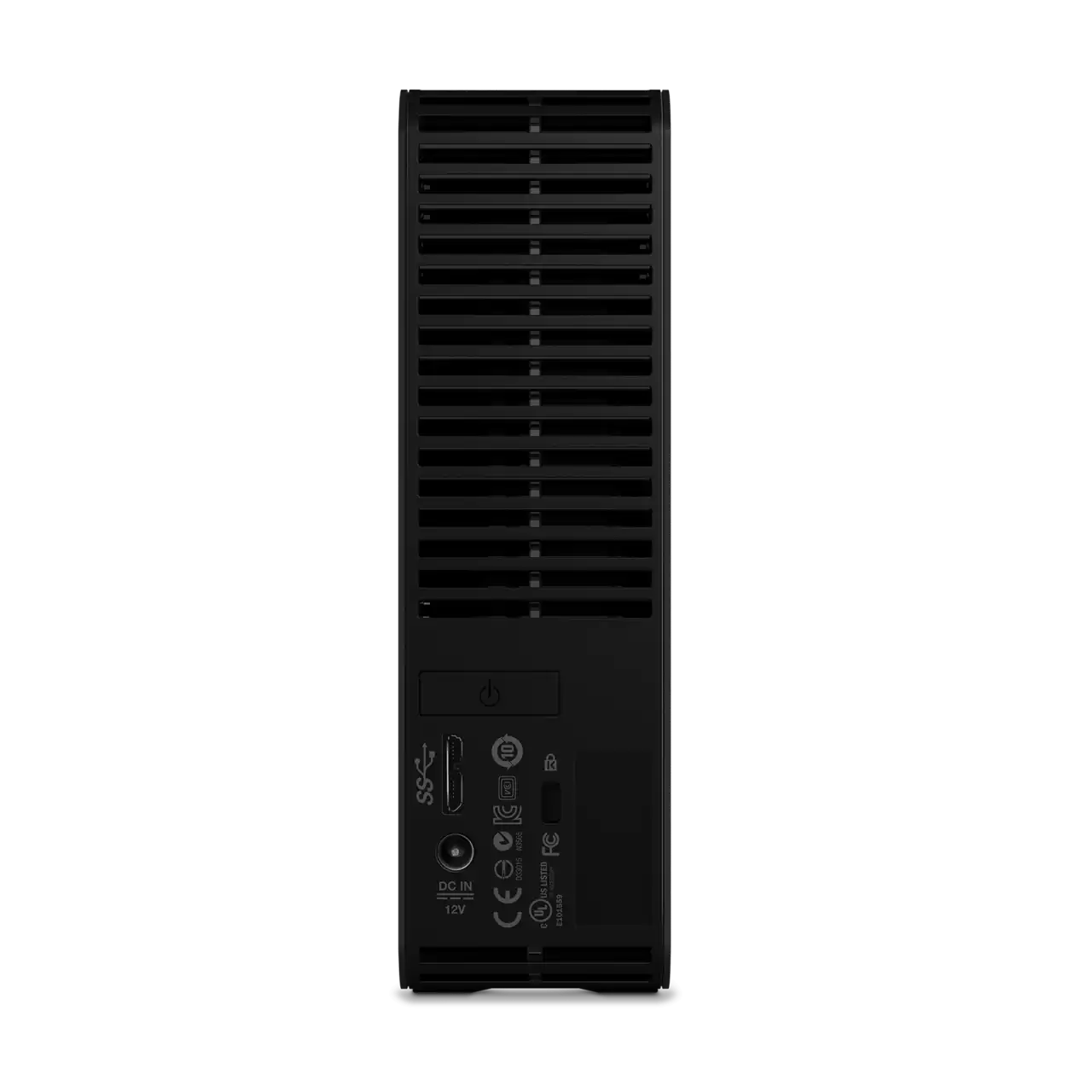 Western Digital WD Elements Desktop HDD Storage Ports Inputs Back Rear View