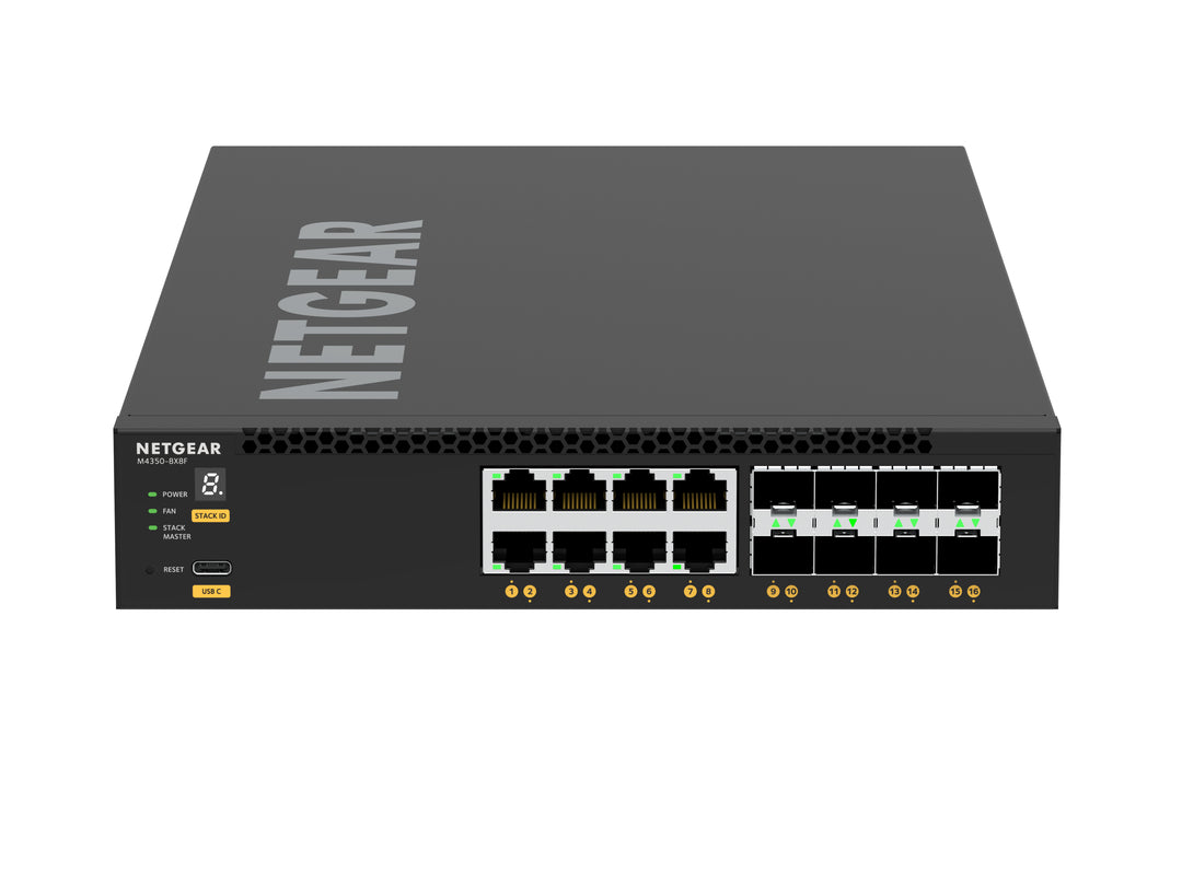 NETGEAR M4350 XSM4316 16-Port 8x10G/Multi-Gig and 8xSFP+ Desktop  