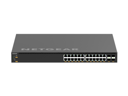 NETGEAR 24x10G/Multi-Gig PoE+ (576W base, up to 720W) and 4xSFP28 25G (XSM4328CV) (TAA Compliant)