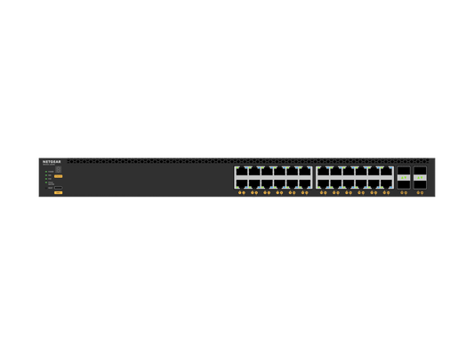 NETGEAR 24x10G/Multi-Gig PoE+ (576W base, up to 720W) and 4xSFP28 25G (XSM4328CV) (TAA Compliant)