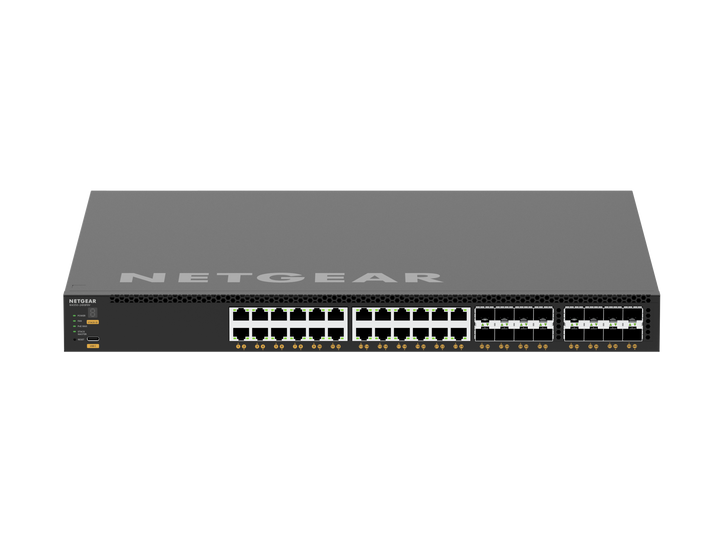 NETGEAR M4350-24X8F8V Fully Managed Switch (XSM4340V) 24x10G/Multi-Gig PoE++ (290W base, up to 1,770W), 8xSFP+ and 8xSFP28 25G Managed Switch (TAA Compliant)