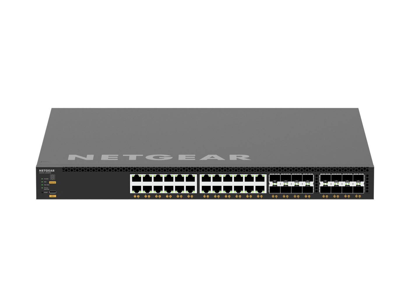 NETGEAR M4350 XSM4340V 40-Port 24x10G/Multi-Gig PoE++ (290W base, up to 1,770W), 8xSFP+ and 8xSFP28 25G Managed Switch