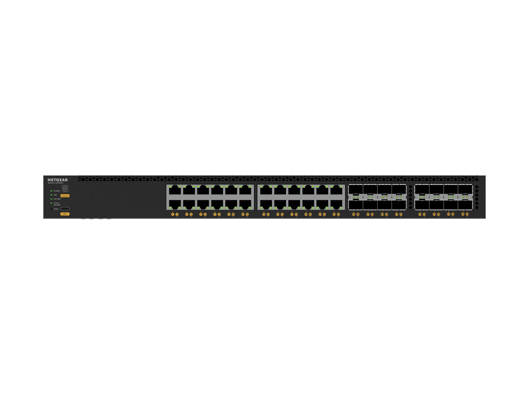 NETGEAR M4350 XSM4340V 40-Port 24x10G/Multi-Gig PoE++ (290W base, up to 1,770W), 8xSFP+ and 8xSFP28 25G Managed Switch