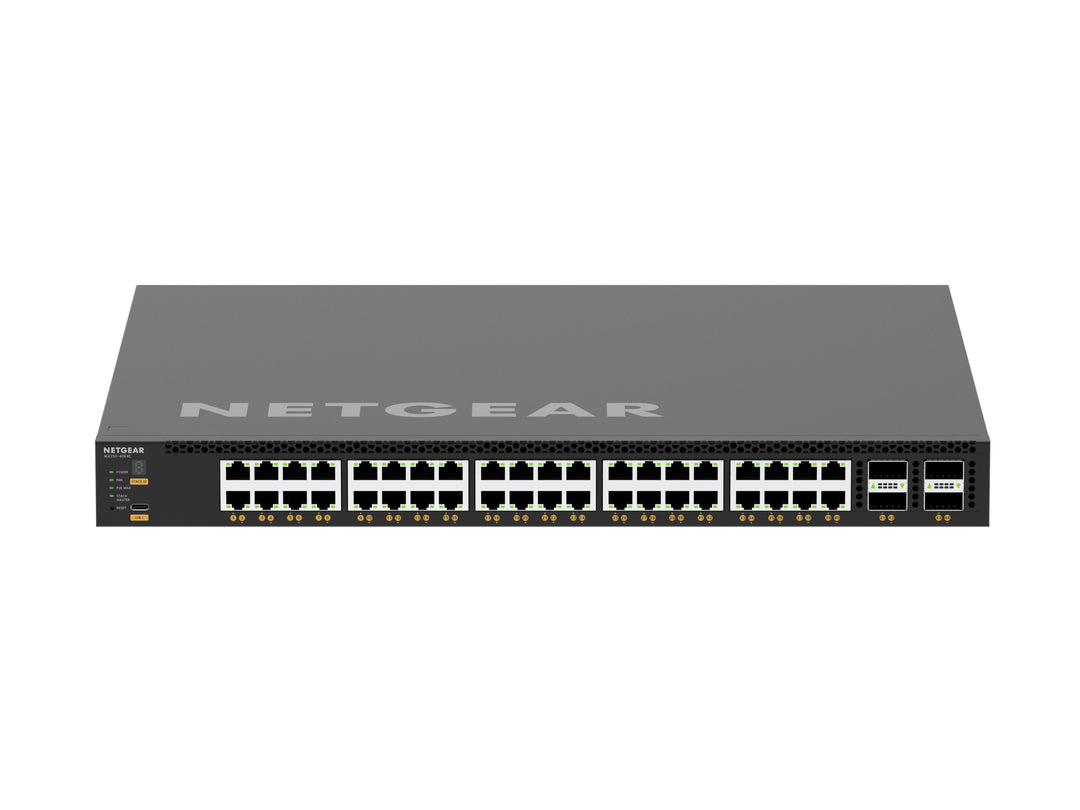 NETGEAR M4350 XSM4344C 44-Port 40x10G/Multi-Gig PoE++ (196W base, up to 1,676W) and 4xQSFP28 100G Managed Switch