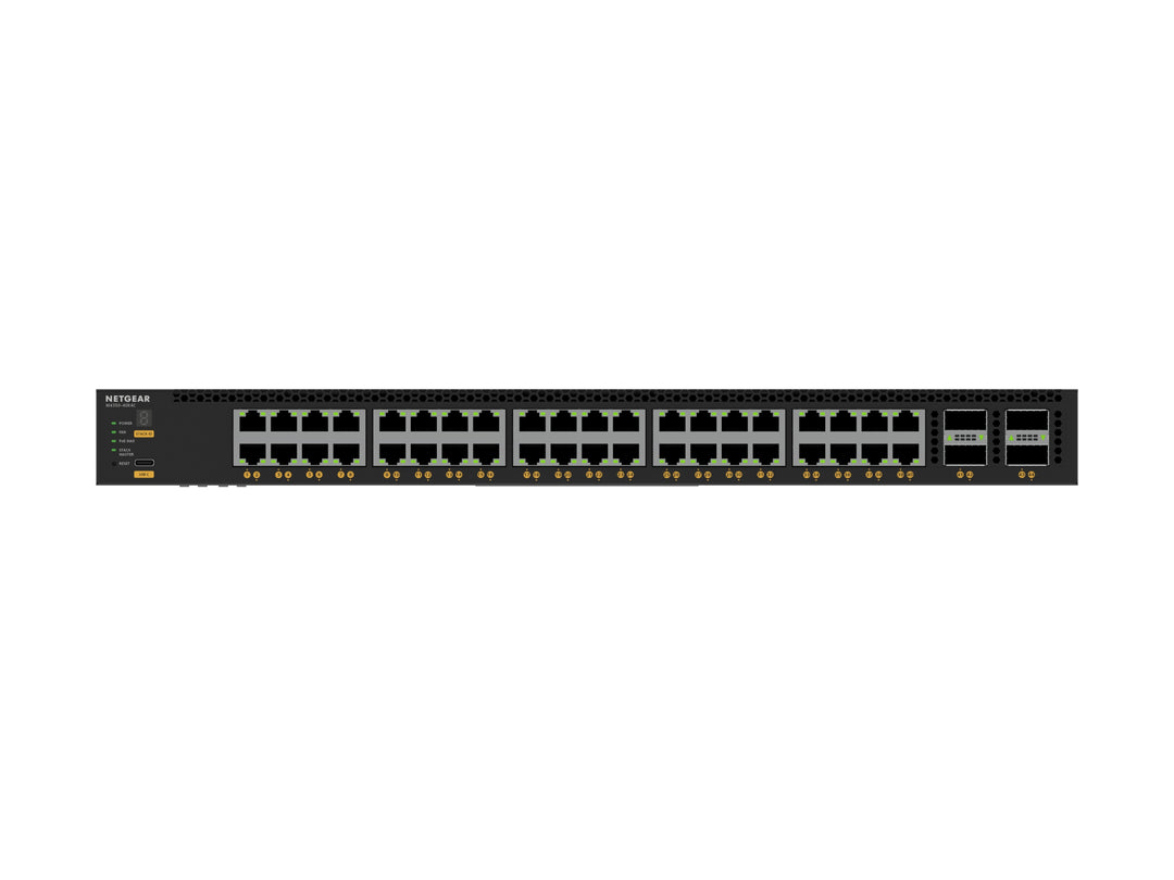 NETGEAR M4350 XSM4344C 44-Port 40x10G/Multi-Gig PoE++ (196W base, up to 1,676W) and 4xQSFP28 100G Managed Switch