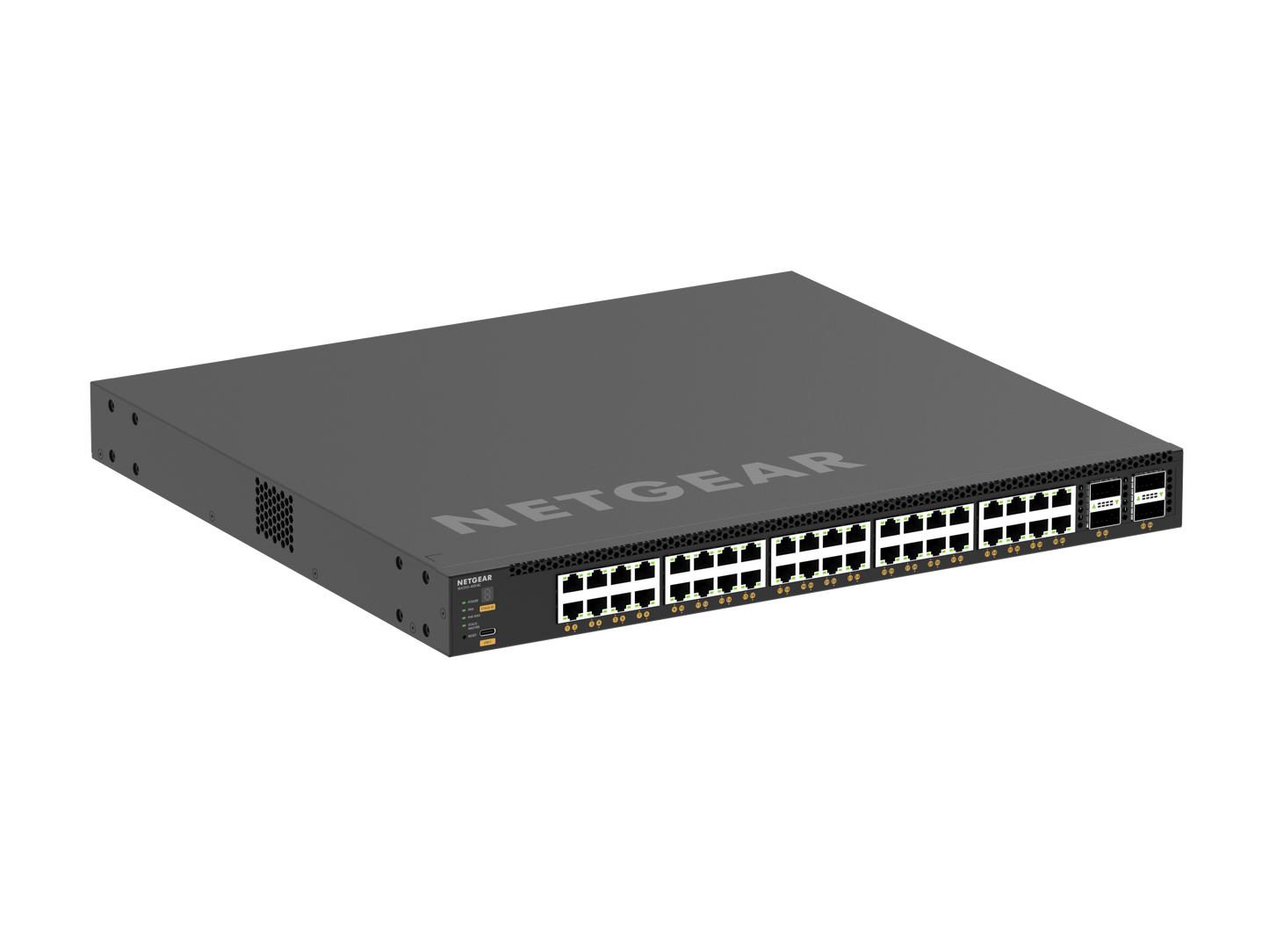 NETGEAR M4350-40X4C (XSM4344C) 40x10G/Multi-Gig PoE++ (196W base, up to 1,676W) and 4xQSFP28 100G Fully Managed Switch TAA Compliant