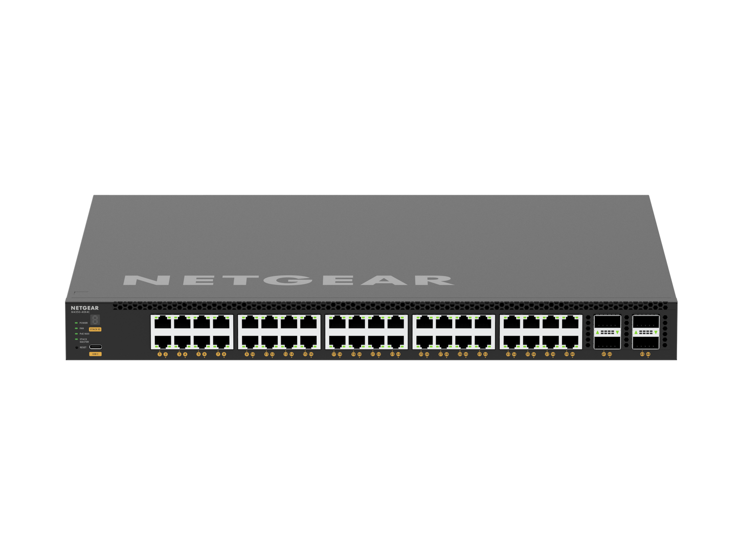 NETGEAR M4350-40X4C (XSM4344C) 40x10G/Multi-Gig PoE++ (196W base, up to 1,676W) and 4xQSFP28 100G Fully Managed Switch TAA Compliant