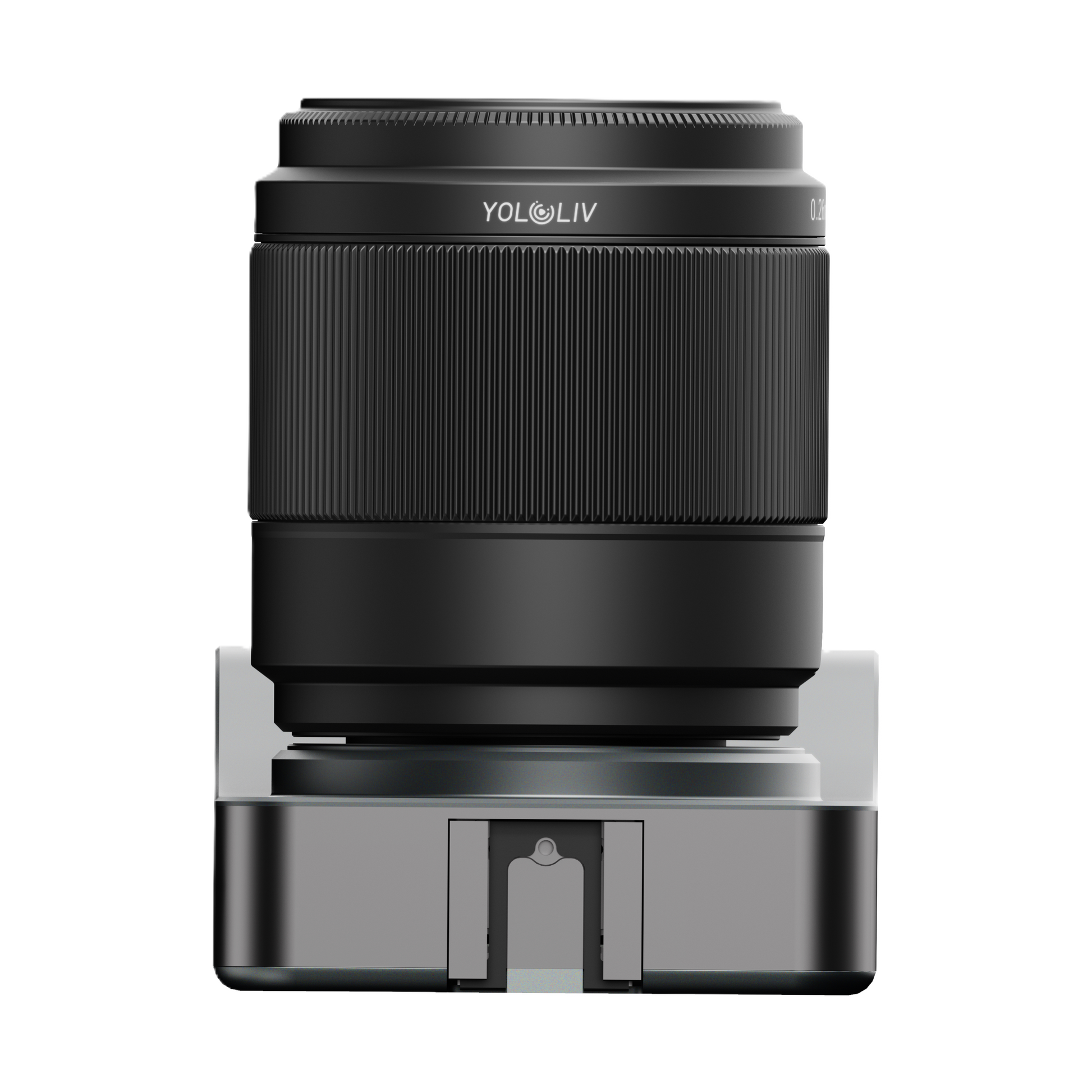 Black camera lens with YOLOLIV branding on a white background