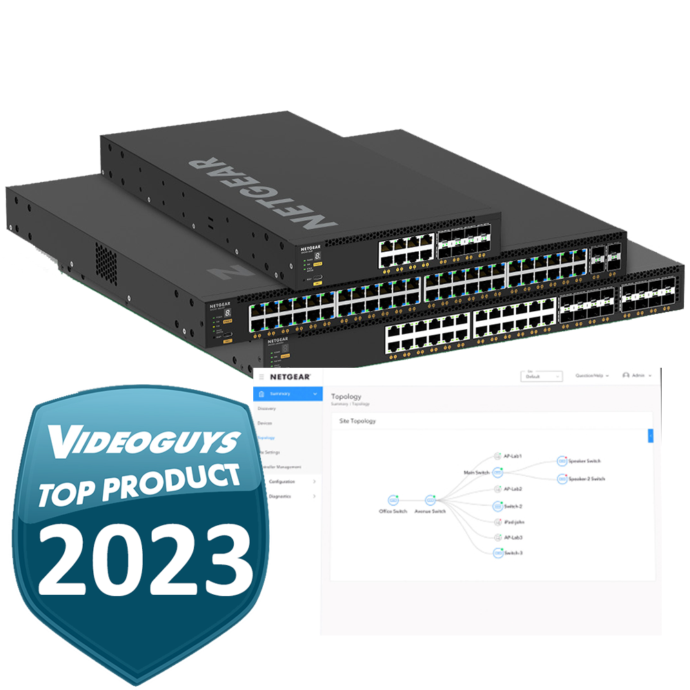 NETGEAR M4350 MSM4352 52-Port 44x2.5G, 4x10G/Multi-gig PoE++ (194W base, up to 3,314W) and 4xSFP28 25G Managed Switch