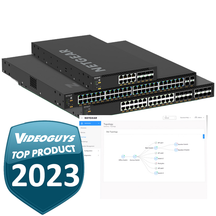 NETGEAR M4350 MSM4352 52-Port 44x2.5G, 4x10G/Multi-gig PoE++ (194W base, up to 3,314W) and 4xSFP28 25G Managed Switch