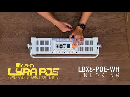 iKan Lyra POE Low Profile Bi-Color Studio Panel Soft LED Light w/ ArtNet and sACN DMX (White)