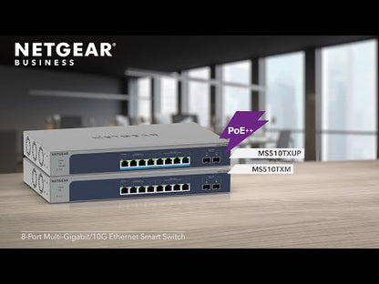 Meet the NETGEAR 8-Port Multi-Gigabit Switch (MS510TXM) & 8-Port Ultra60 PoE++ Switch (MS510TXUP) Video