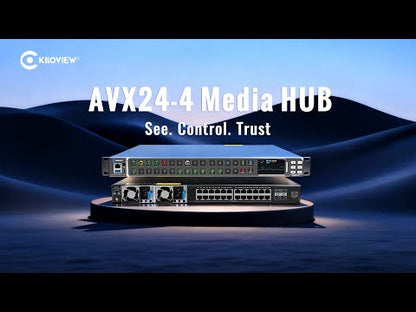 AVX 24-4 Media Hub — See, Control & Trust Your AV-over-IP Network Video