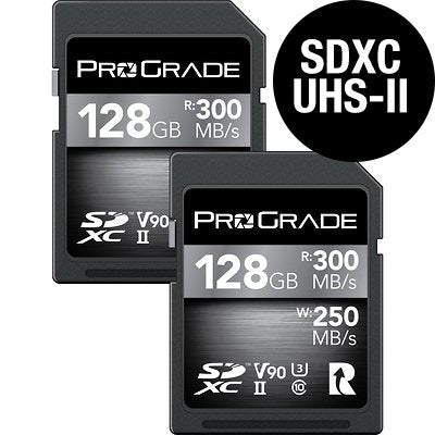 ProGrade Digital SDXC UHS-II V90 Memory Card (128GB), 2-Pack