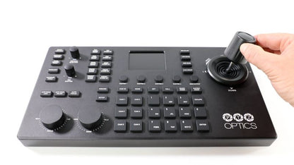 PTZOptics Superjoy IP & Serial PTZ Camera Joystick Controller In Use