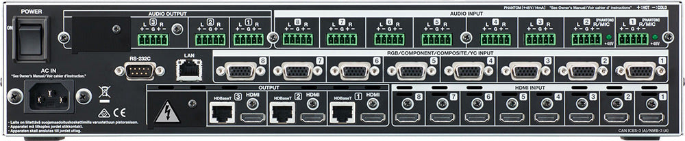 Roland 8-in x 3-out Multi-Format AV Matrix Switcher