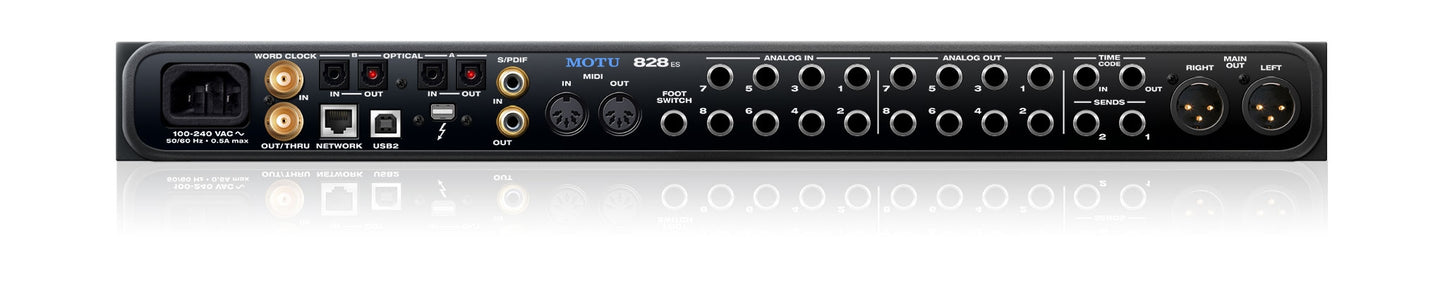 MOTU 828es Thunderbolt  / USB2 Audio Interface with DSP, Networking and MIDI