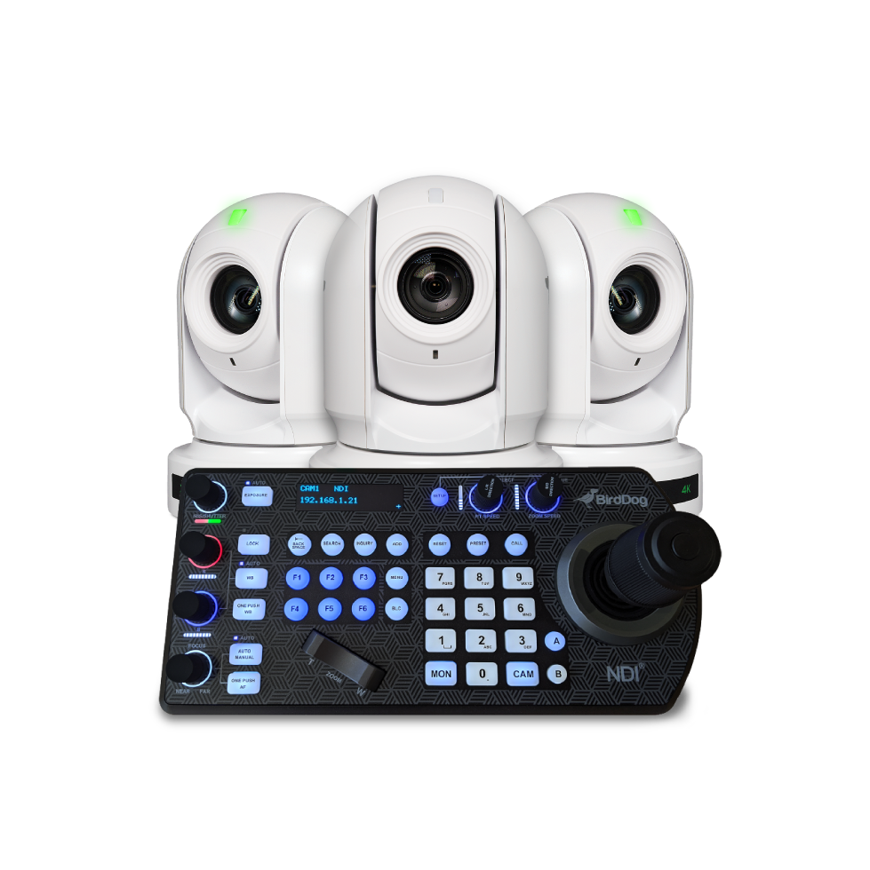 BirdDog Bundle 3x P400 White + get 1x FREE PTZ Keyboard