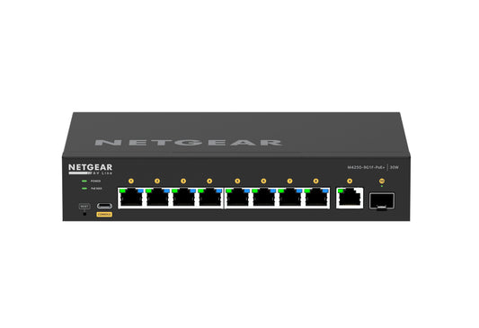 NETGEAR AV M4250-9G1F-POE+ Desktop, 10 port, 110W TPD