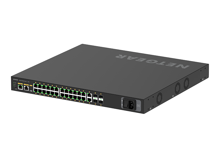 NETGEAR M4250-26G4F-PoE+ AV Switch Top Diagonal