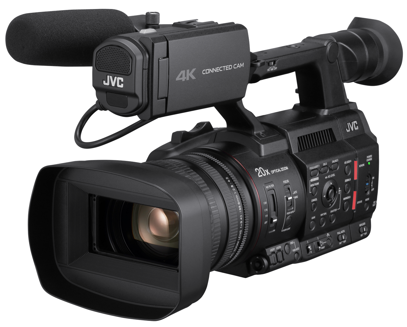 JVC Professional GY-HC500SPCN CONNECTED CAM Handheld 4K 1-Inch Sports Production & Coaching Camcorder with NDI®|HX