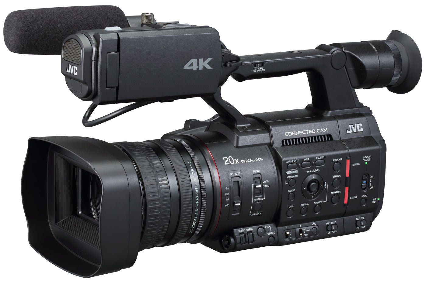 JVC Professional GY-HC500SPCN CONNECTED CAM Handheld 4K 1-Inch Sports Production & Coaching Camcorder with NDI®|HX