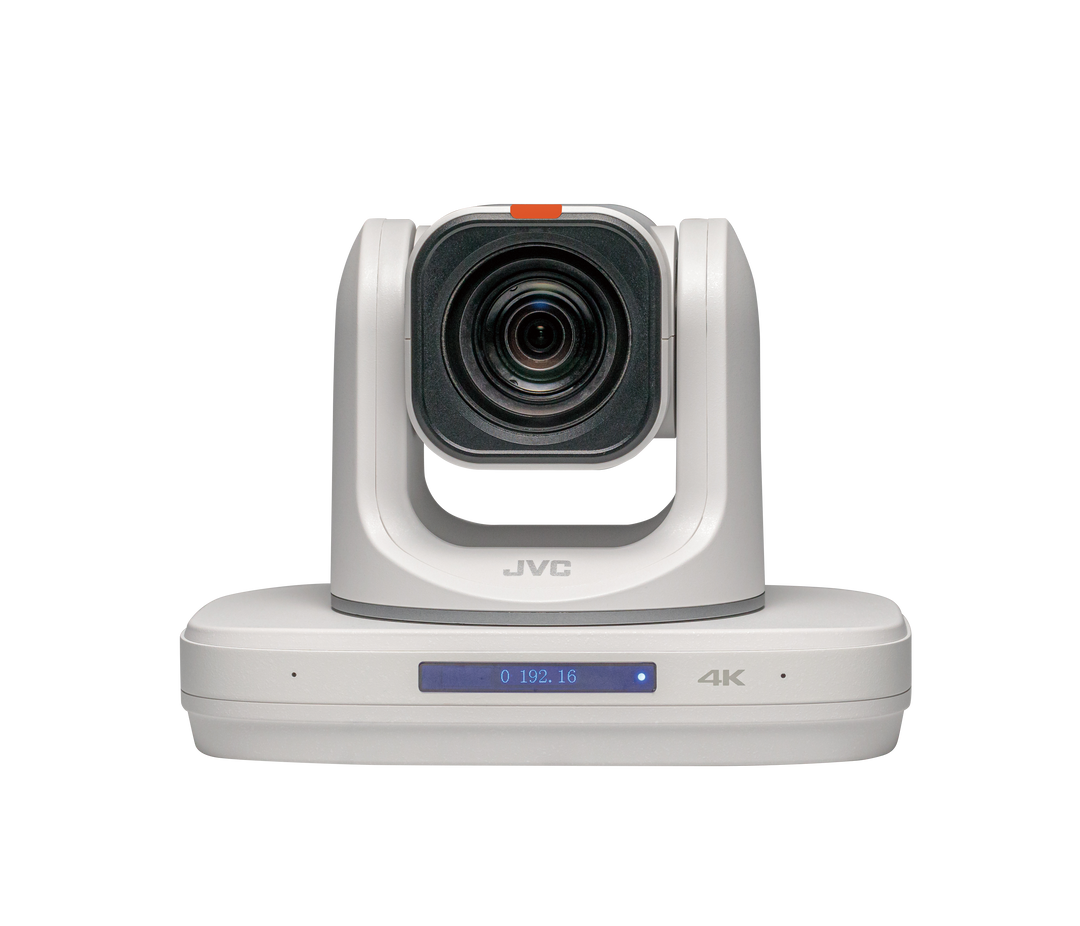 JVC KY-PZ510WU 12x Optical Zoom Ultra Wide Angel 4K60P HEVC Auto-Tracking PTZ Camera with 3G-SDI/HDMI/USB/IP Output (White)