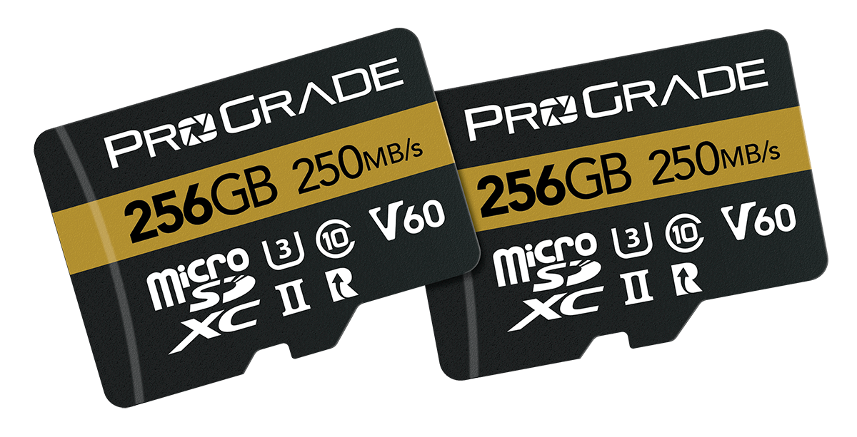 ProGrade Digital 256GB MicroSDXC UHS-II Memory Card w/adapter - 60, 2-Pack