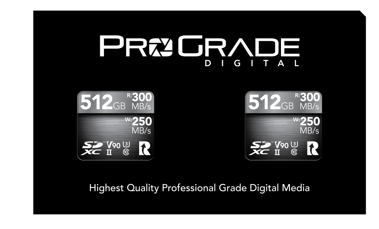 ProGrade Digital ProGrade Digital SDXC UHS-II V90 Memory Card (512GB), 2-Pack