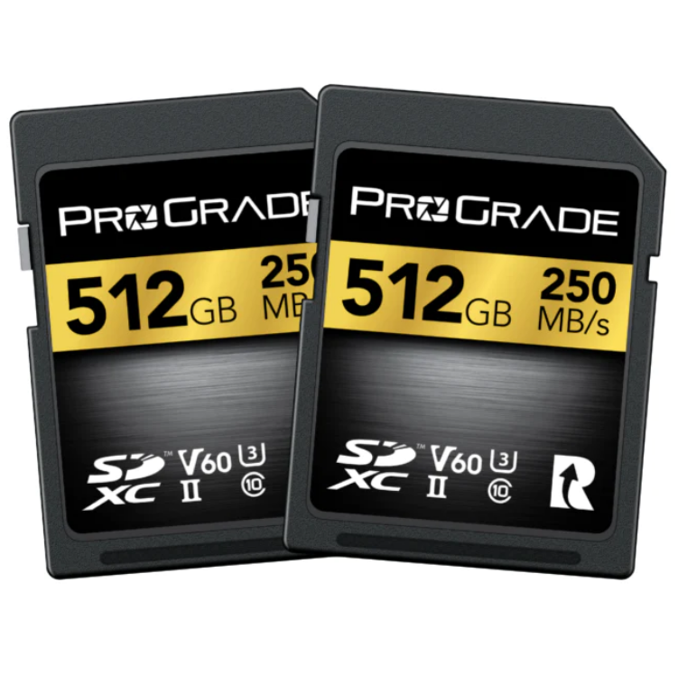 ProGrade Digital SDXC UHS-II V60 Memory Card (512GB), 2-Pack