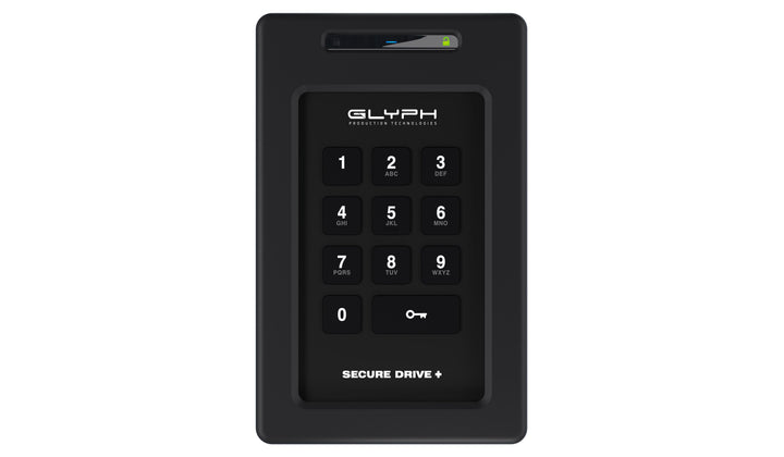 Glyph 1TB SecureDrive+ Professional Encrypted Rugged Mobile Hard Drive with Keypad