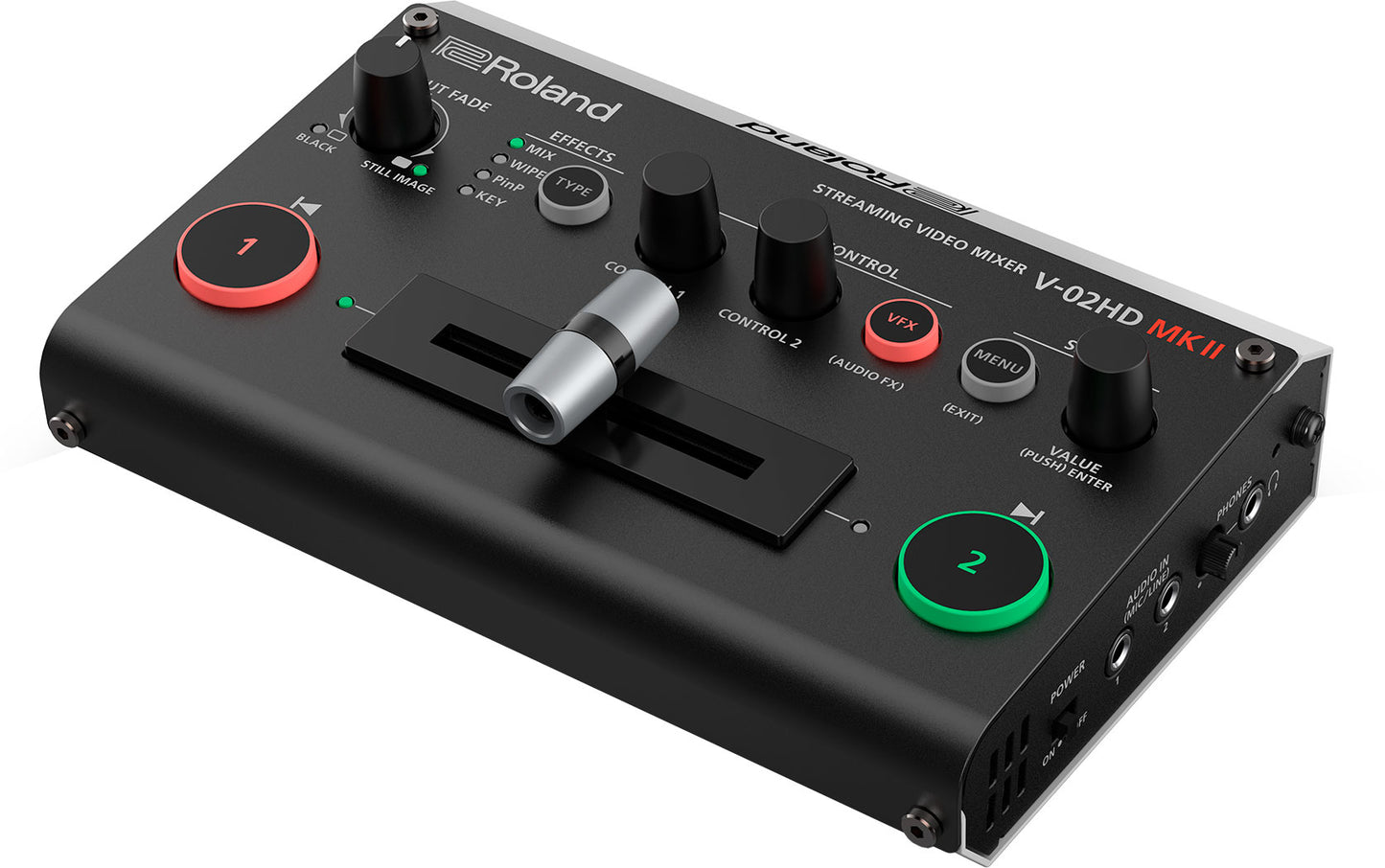 Roland V-02HD MK II Streaming Video Mixer Angle Close-Up